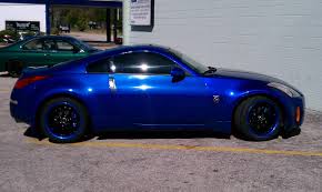 Car Black And Blue Rims 350z On A Set Of Xxr Wheels In Black Witha Blue Lip Koleso