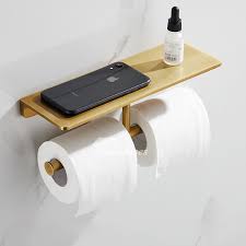 Jumbo roll toilet tissue/tissue paper jumbo roll/bathroom tissue specifications: Luxury Double Antique Brass Toilet Paper Roll Holder Wall Mounted Hotel Bathroom Tissue Holder With Phone Shelf