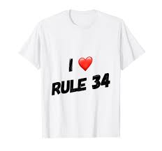 Amazon.com: Camiseta con texto en inglés «I love rule 34» : Ropa, Zapatos y  Joyería