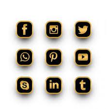 Luxury Golden Social Media Icons Pack Social Media Icons Social Media Logos Media Icon