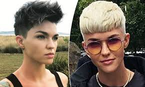 Ruby rose get a new beautiful haircut. Ruby Rose Compares Herself To Eminem As She Debuts Her New Look Daily Mail Online