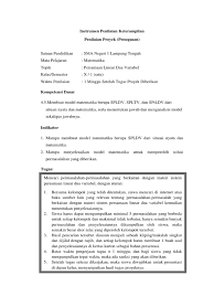 Buku pedoman penilaian smp matematika. Instrumen Penilaian Keterampilan