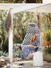 Bohemian Patio Furniture Black And White Hanging Chair Indoor Outdoor Hanging Chair Boho Pati Hanging Chair Outdoor Diy Hanging Chair White Hanging Chair