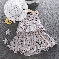 Buy Stylish Floral Print Sleeveless Mid Thigh Length Dress With Hat Online 589 Hopscotch Baby Summer Dresses Dresses Kids Girl Kids Outfits Girls
