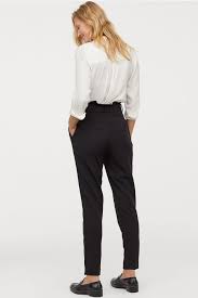 Paper Bag Pants Black Ladies H M Us Job Interview Dress Clothes Work Outfit