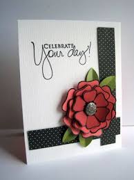 Birthday Card Design Black And Red Such A Vibrant Flower On The Black And White Cards Handmade Greeting Cards Handmade Simple Cards