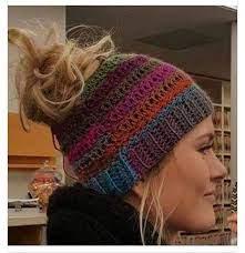Check out the video tutorial and written instructions! A Beanie With A Hole For An Updo This Is The Answer To My Winter Prayers Long Hair Winter Ha Bun Hat Crochet Pattern Crochet Hat Pattern Crochet Bun Hat