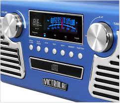 Free shipping for many products! Amazon Com Victrola Retro Record Player With Bluetooth And 3 Speed Turntable Blue Electronics