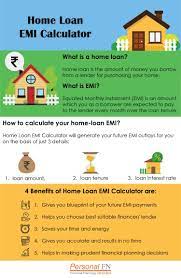 At the time of availing a home loan, emi is calculated by your lending institution based on the borrowed amount, sanctioned rate of interest and loan tenure. Personal Home Loan Calculator Housing Loan Calculator