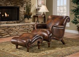 Cognac leather lounge chair by moroni. Cognac Brown Top Grain Leather Traditional Chair Ottoman