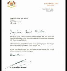 Surat terima kasih kepada menteri. Mahathir Sampaikan Ucapan Terima Kasih Kepada Jokowi Dan Polri Tandaseru Id