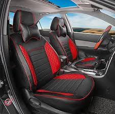 Black And Red Leather Car Seat Covers Automotive Exact Fit Seat Covers For Mitsubishi Outlander Pajero Sport Grandis Leather Like Car Seat Cove Leather Car Seat Covers Car Seats Car Seat Cover Sets