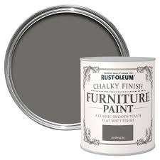 Rust Oleum Anthracite Chalky Matt Furniture Paint 125ml Departments Diy At B Q Painted Furniture Rustoleum Sage Green Furniture