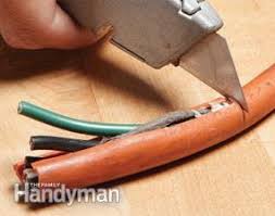 Wiring diagram for 3 wire extension cord this wiring diagram shows so i ran an extension cord and checked the voltages between the outlets. Extension Cord Repair Diy Family Handyman
