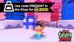 In order to benefit your game play below, we have listed some of the top most working codes which can be redeeming easily in a game in order to. Polyhex On Twitter Super Doomspire S Winter Update Is Here New Tools Stickers The Snowfall Map Lots Of Fixes Changes And More Use The Code Present For 200 Crowns Https T Co B0qczdkws6 Roblox