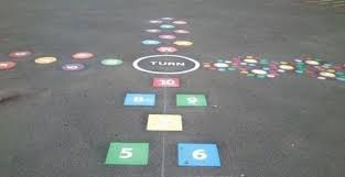 Playground Hopscotch Designs In Oxfordshire Hopscotch Play Playground Painting Playground Hopscotch