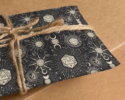 DND WRAPPING PAPER, Dnd Gift Wrap, Celestial D20 Wrapping Paper, D&d  Wrapping Paper , Rpg Wrapping Paper Dice, Dnd Christmas Gift, Dnd Gift