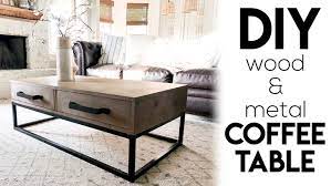 This handsome design of round coffee table does not appear to be handmade, but actually it is. Wood And Metal Coffee Table Shanty 2 Chic