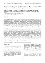 It actually surprised me that i hadn't posted this recipe yet. Pdf Effects Of Garlic Allium Sativum And Ginger Zingiber Officinale Powder And Their Combination On Antioxidant And Hematological Response In Sheep