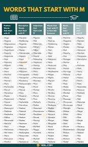 500+ Words that Start with M: Vocabulary Guide with Meanings • 7ESL