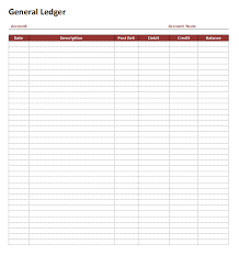 General Ledger Ms Word Template General Ledger Word Template Journal Template