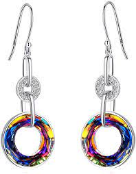 Dec 22, 2020 raise your hand if you've gotten itchy lobes after donning a pair of earrings. Amazon Com Crystal Dangle Earrings For Women Hypoallergenic Circle Drop Earrings For Sensitive Ears With Swarovski Crystals Clothing