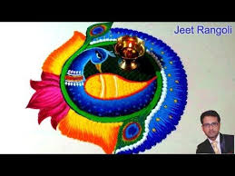 Dewali Special Diya Decoration Rangoli Design Easy Creative And Attractive Rangoli De Colorful Rangoli Designs Rangoli Designs Latest Rangoli Designs Peacock