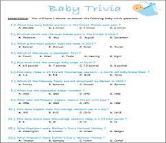Read on for some hilarious trivia questions that will make your brain and your funny bone work overtime. Pin By Michelle Finkbiner On Baby Shower Baby Facts Virtual Baby Shower Games Baby Shower Games