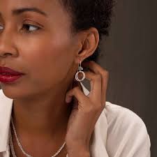 Hoop Cluster Earrings with Labradorite Beads