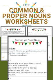Free 4 Part Common And Proper Nouns Worksheets In 2020 Proper Nouns Worksheet Common And Proper Nouns Nouns Worksheet