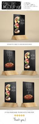 Table Tents Mockup V 2 Table Tents Tent Food