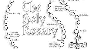 The angel of the lord declared to mary: Holy Rosary Coloring Pages