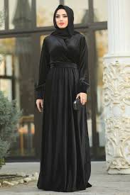Tesetturlu Abiye Elbise Tesetturlu Abiye Elbise Simli Kadife Siyah Tesettur Abiye Elbise 11030s Tesetturisland Com Abaya Fashion Fashion Dresses
