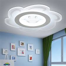 Ucuz Modern Led Tavan Isik Cocuk Yuvarlak Gulumseme Gunes Seffaf Lamba Kablosuz Uzaktan Kumanda Led Cocuk Odasi Dekor Aydinlatma Satin Kalit Dekor Tavan Lamba