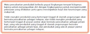 Ada yang berupa dataran rendah, dataran tinggi, dan pegunungan. Pengaruh Lingkungan Terhadap Mata Pencaharian Penduduk Halaman 23 Dunia Edukasi