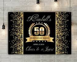 Black And Gold Backdrop For Birthday 50th Birthday Bash Backdrop Any Age 60th Black Gold Backdrop Template Party Decor Glitter Black And Gold Backdrop Gold Glitter Party Decorations 50th Birthday