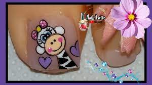 Diseños de uñas decoradas con muñecos. Decoracion De Unas Pie Diseno De Unas Pedicura Como Decorar Los Pies Decoracion De Unas Cebra Youtube