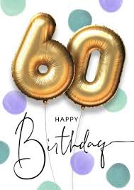 Vrolijke Felicitatie Verjaardagskaart Ballon 60 Kaartje2go