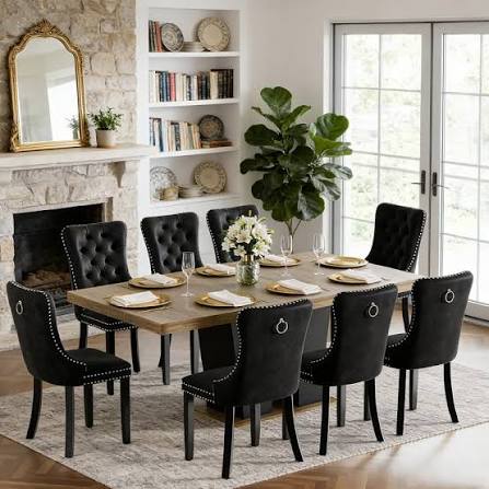 Extendable dining table in a compact Mauritian apartment dining area