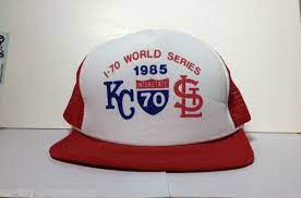 Vintage 1985 Kansas City Royals St Louis Cardinals World Series Trucker Hat New Ebay Kansas City Royals Cardinals World Series Royals Mlb