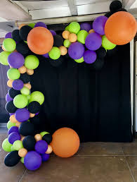 Halloween Balloon Decor Birthday Halloween Party Halloween Themed Birthday Party Halloween Theme Party Decorations