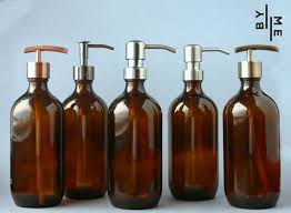 Amber Glass Bottle Soap Dispenser With Metal Pump Etsy Amber Glass Bottles Soap Dispenser Brown Glass Bottles