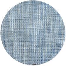 Chilewich Mini Basketweave Round Placemat 16 Liked On Polyvore Featuring Home Kitchen Dining Table Linens Blu Placemats Basket Weaving Blue Placemats