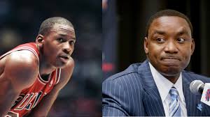 Basketball Player Jordan On Isiah Thomas Last Dance Isiah Thomas And Jordan  MICHAEL JORDAN NBA HOOPS