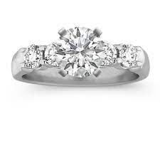 Classic Five Stone Engagement Ring Round Diamond Engagement Rings Stone Engagement Rings Round Diamonds Wedding Band