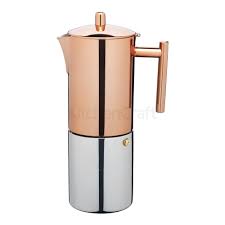 If you love espresso but balk at the price and complexity of the fancier machines out there, this elegant and easy to use after putting in the water and coffee grounds to the recommended levels (full instructions are included), place one of our double walled stainless steel cups (not included) on the. Le Xpress Stainless Steel Copper Effect 600ml Espresso Coffee Maker Coffee Le Xpress Brands Collections Kitchencraft