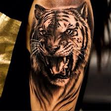 Black Realistic Tiger Tattoo Mens Tiger Tattoo Tiger Tattoo Design Tiger Tattoo