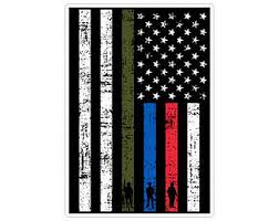First responders hero flag usa thin line salute canvas. Police Flag Decal Etsy