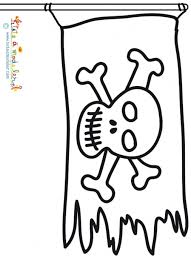 Collant opaque tête de mort pirate. Coloriage D Un Drapeau De Pirate Sur Tete A Modeler