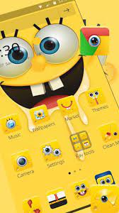 Sponge out of water yellow gesture happiness background. Cartoon Spongebob Wallpaper Theme For Android Apk Download